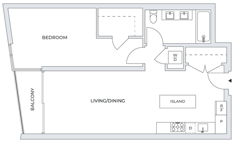 1 Bedroom Floor Plan